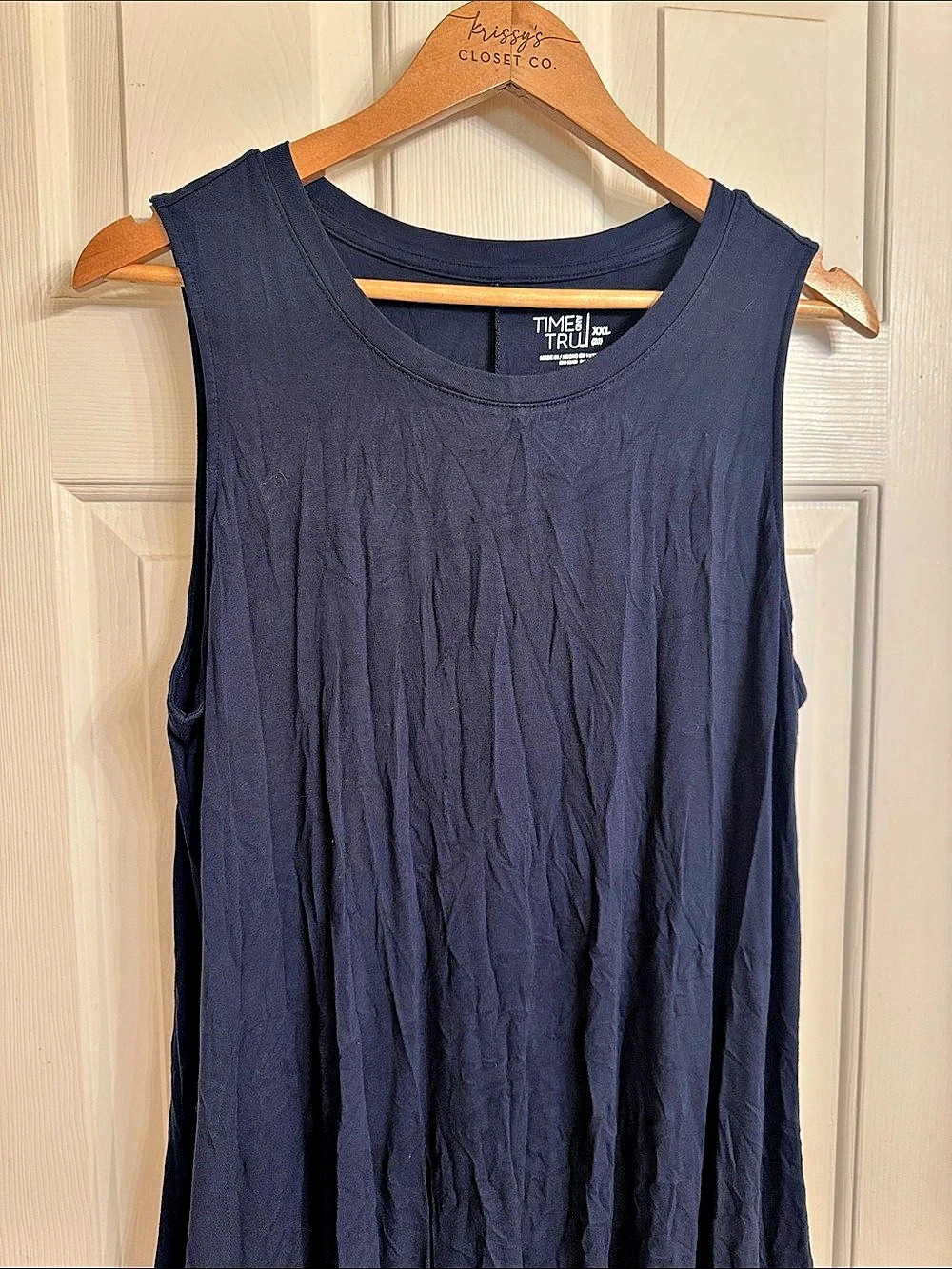 Time and Tru Maxi Tank Dress in Blue Size XXL (20)